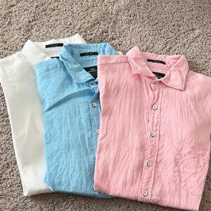 Rodd & Gunn Sports Fit 100% Linen Button Down Shirts Bundle